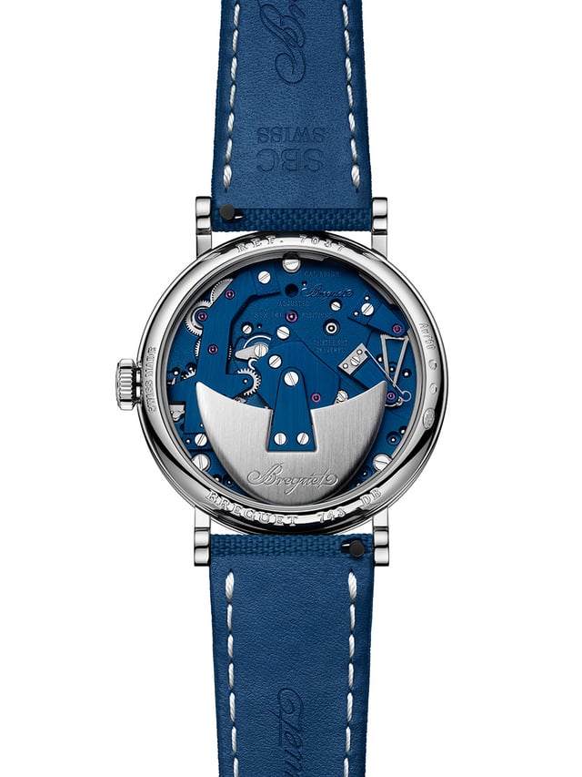 Breguet Tradition Seconde Rétrograde Seconde 7037, Gehäuseboden mit Werk