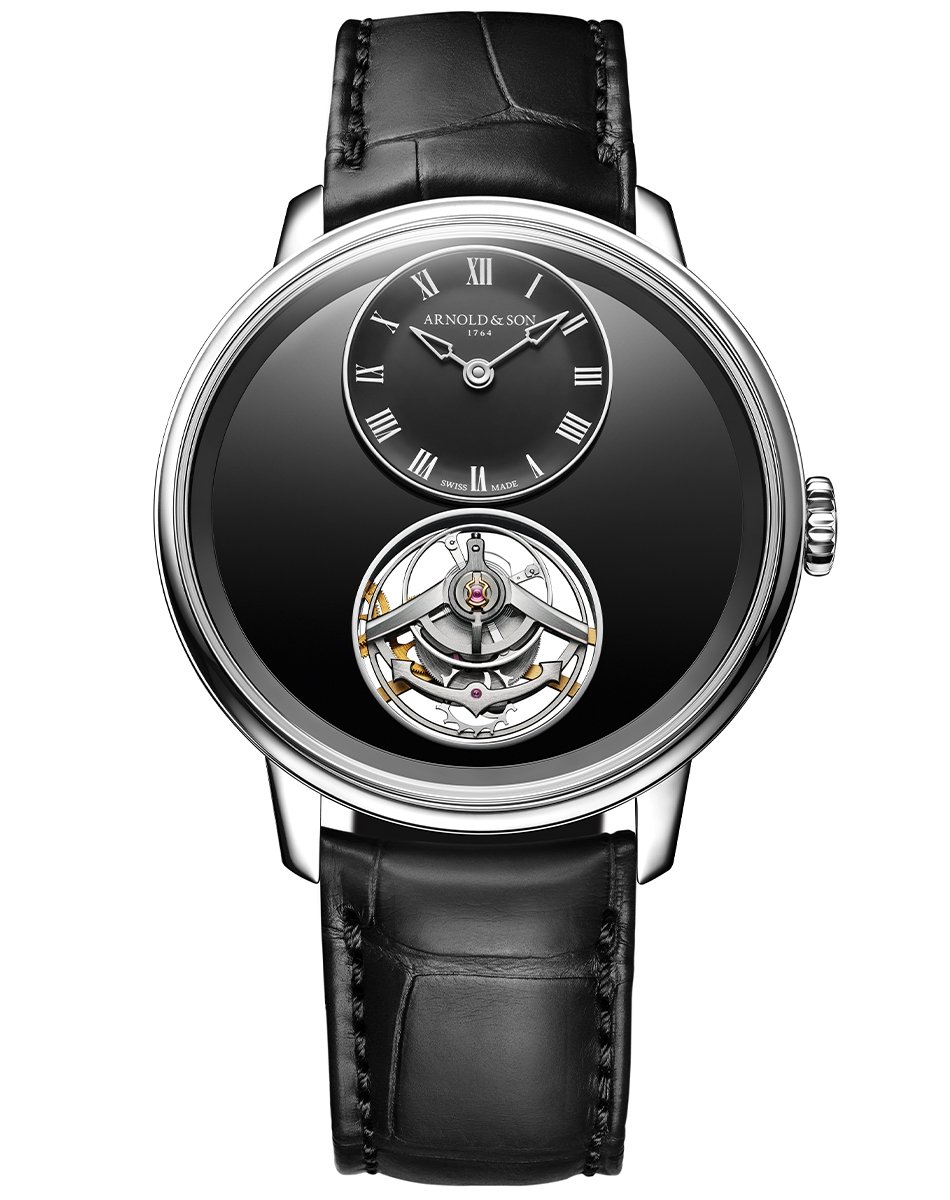 Arnold & Son – Ultrathin Tourbillon Onyx, elegante Dresswatch mit Tourbillon und Onyx-Zifferblatt
