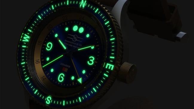 Sopwith – Aero Marquis Messerschmitt Bf 109 Pas-de-Calais, Toolwatch mit Automatikkaliber und blauem Zifferblatt