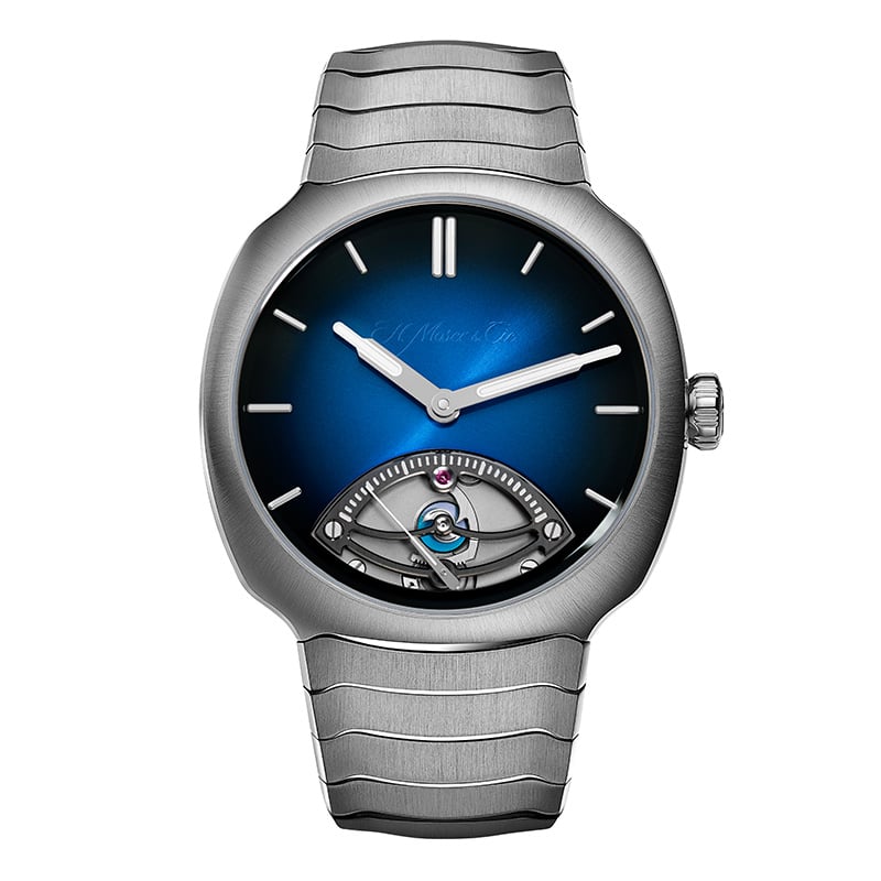H. Moser & Cie Streamliner Retrograde Seconds: Frontansicht Uhr