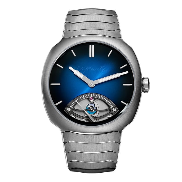 H. Moser & Cie Streamliner Retrograde Seconds: Frontansicht Uhr