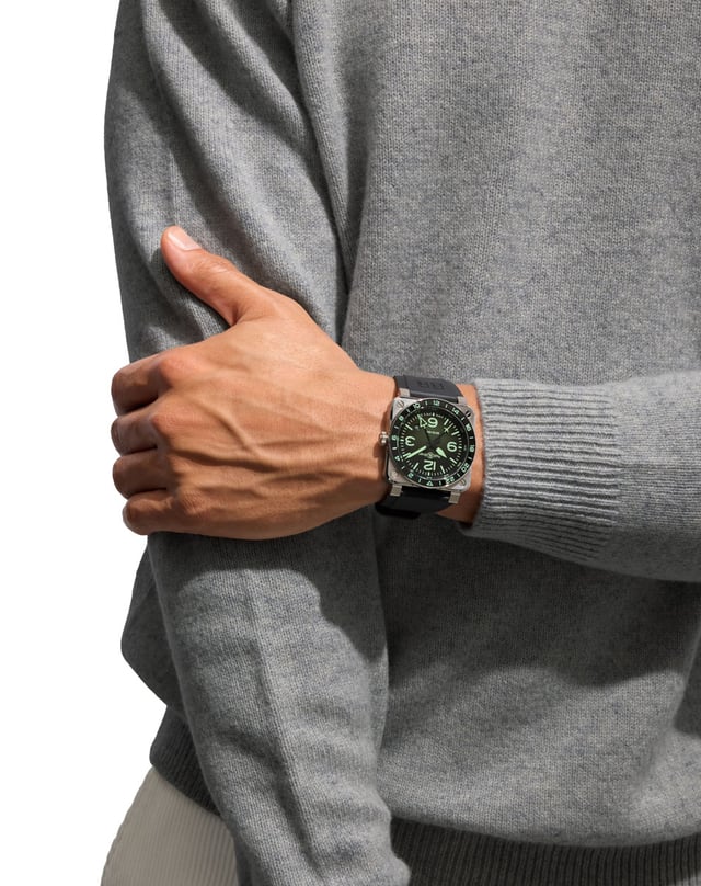 Bell & Ross: BR-03 GMT Green Lum Wristshot