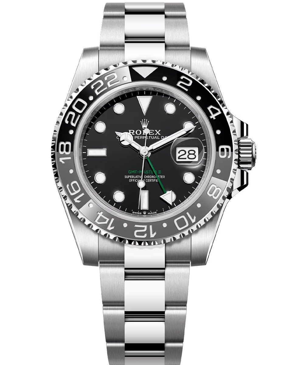 Rolex GMT-Master 2, Automatikuhr aus Edelstahl mit Keramiklünette