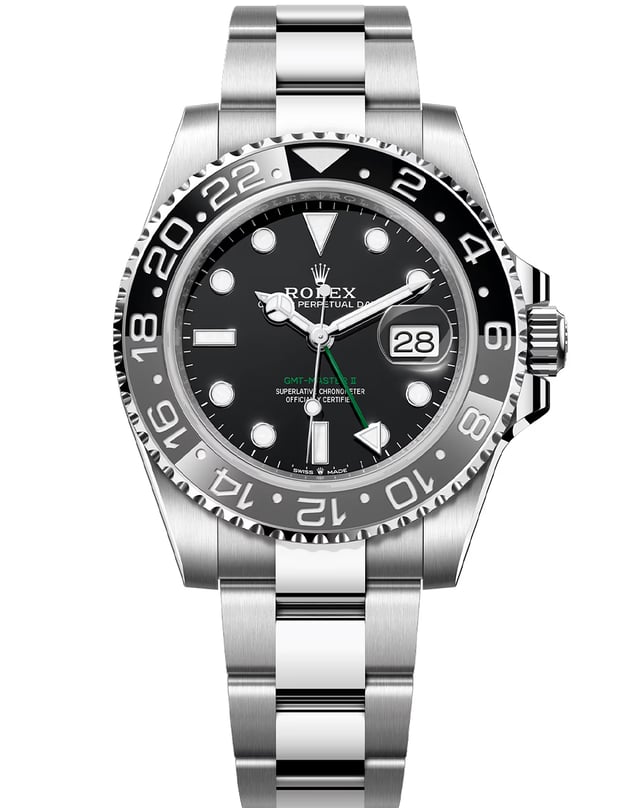 Rolex GMT-Master 2, Automatikuhr aus Edelstahl mit Keramiklünette
