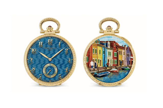 Taschenuhr Burano Ref. 992/193J-001 von vorne und hinten