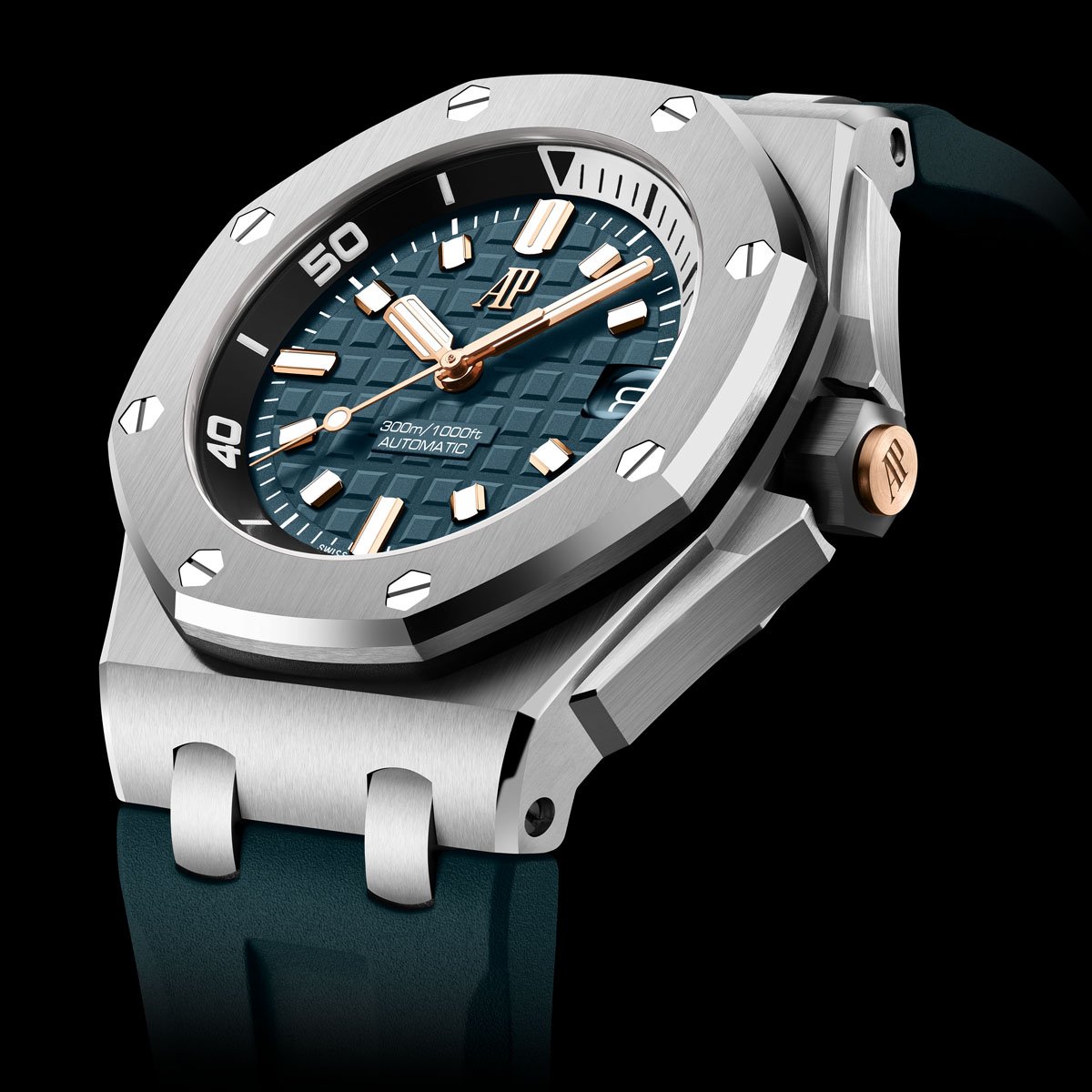Audemars Piguet: Royal Oak Offshore Diver mit petrolfarbenen Akzenten