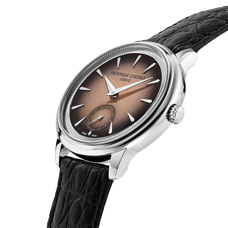 Frederique Constant Classics Moneta Handaufzug: Seiteansicht der Uhr