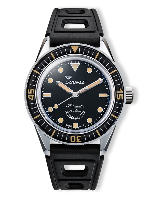Squale – Sub-37 Legend, Taucheruhr mit Automatikwerk und Kautschukband