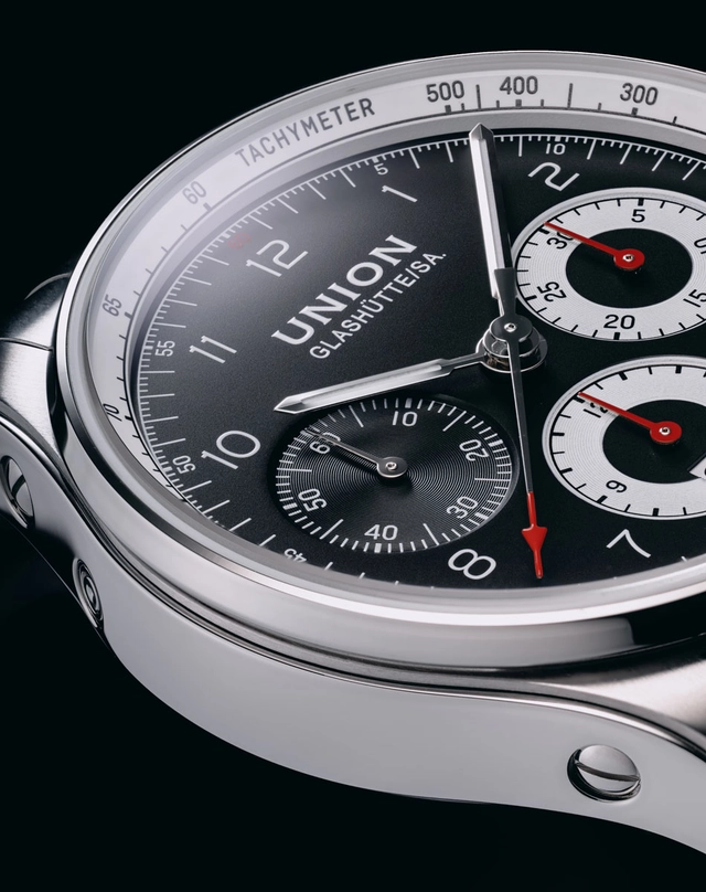 Union: Belisar Chronograph 40 mm schwarz Detail Seite