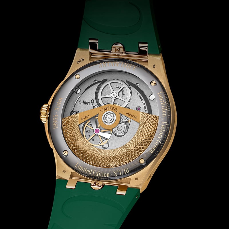 Czapek Antarctique Tourbillon Victory Green: Gehäuseboden