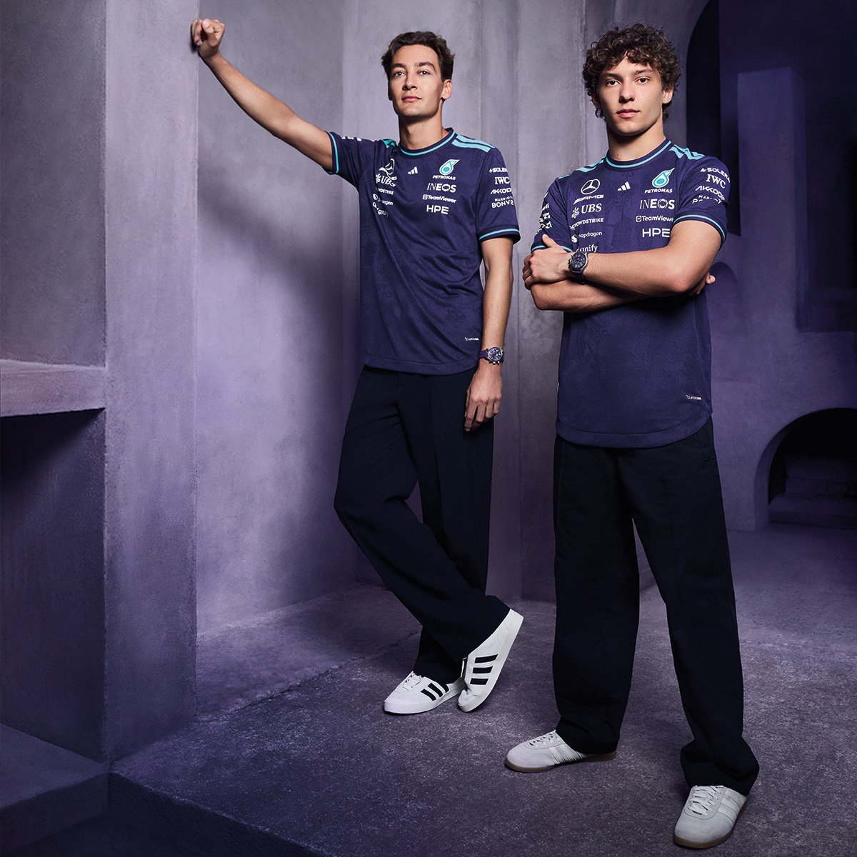 Mercedes-AMG Petronas Formula One Team Drivers George Russell und Kimi Antonelli
