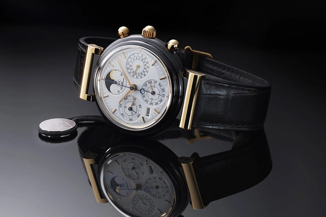 IWC Uhr perpetual calendar liegend, Da Vinci Perpetual Calendar Chronograph Ref. 3750