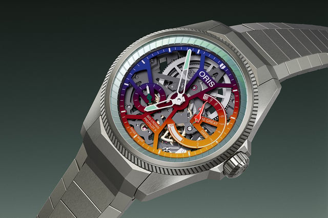 Oris ProPilot X Gonzo Edition, Titanuhr mit bunten Zifferblattdetails
