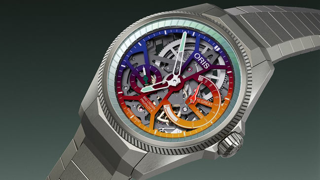 Oris ProPilot X Gonzo Edition, Titanuhr mit bunten Zifferblattdetails