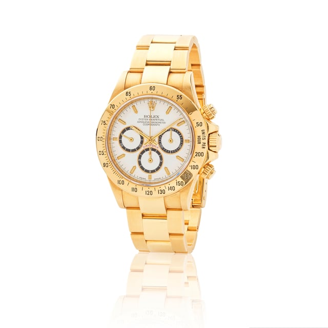 Vorderansicht der goldenen Rolex Daytona