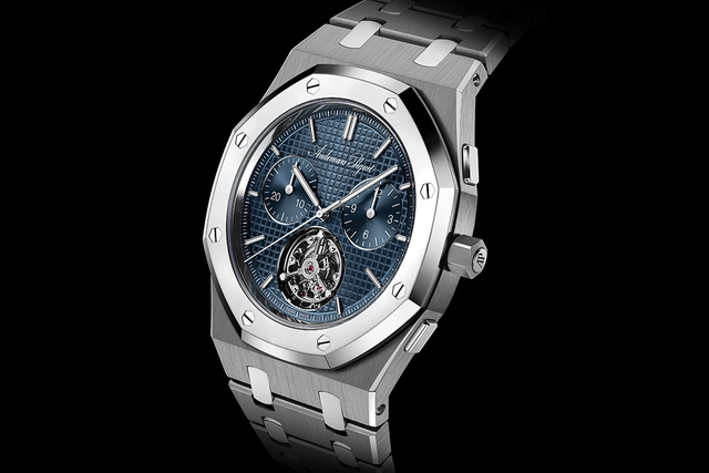 Audemars Piguet Royal Oak „Jumbo“ Extra-Thin Selfwinding Flying Tourbillon Chronograph RD#5 „150-Jähriges Jubiläum“ 39 mm, Referenz 26545XT.OO.1240XT.01
