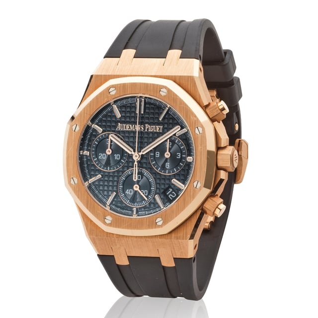 Vorderansicht der Audemars Piguet „Royal Oak“ aus Roségold