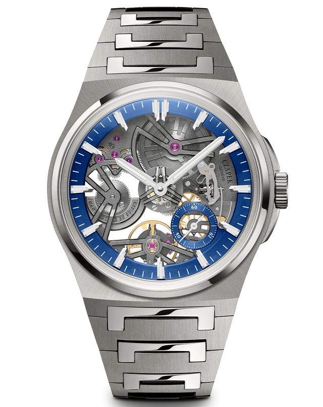 Czapek Antarctique Révélation Titanium Cosmic Blue, skelettierte Titanuhr mit blauem Zifferblatt