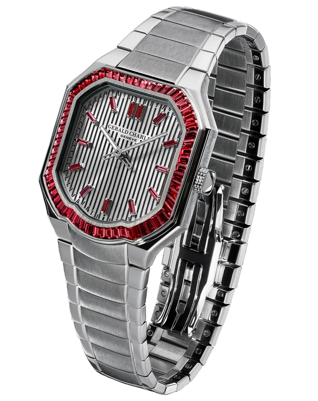 Gerald Charles – Masterlink Gem-Set, besetzte und asymmetrische Edelsteinuhr