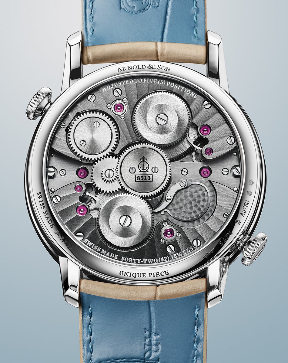 Arnold & Son X Chronopassion – Double Tourbillon Landscape Mirrored Time, Manufakturwerk mit Handaufzug