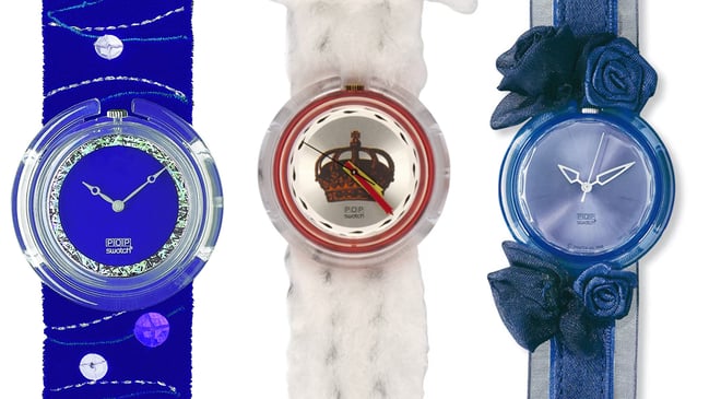 Pop-Kollektion von Swatch, bunte Uhren mit Quarzwerk
