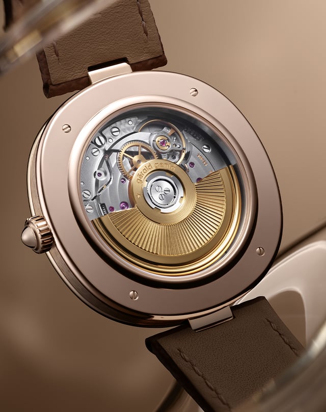 Gérald Genta – Geneva Time Only, Dresswatch aus Gold mit Automatikwerk und Lederband