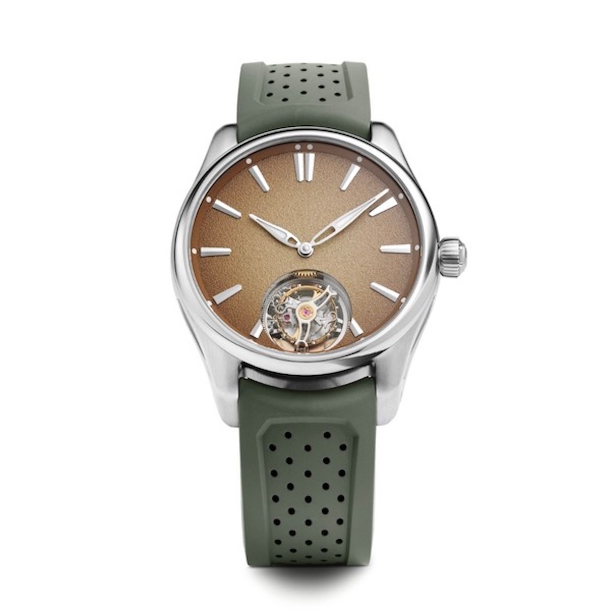 Die Pioneer Tourbillon Amber Sand von H. Moser & Cie. und Bucherer