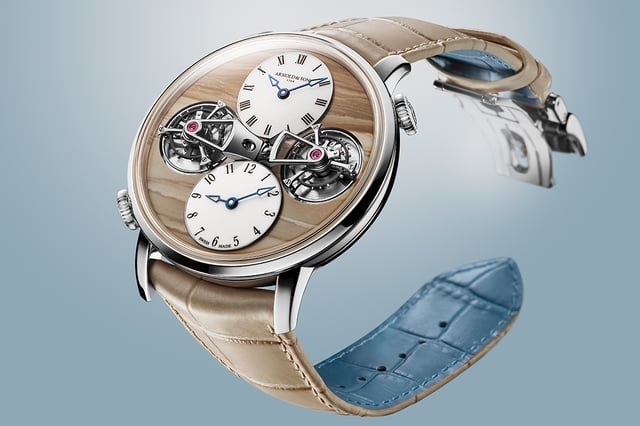 Arnold & Son, Weißgolduhr mit zwei Tourbillons