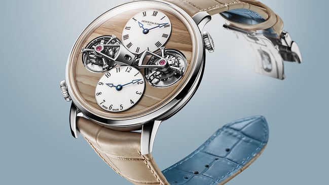 Arnold & Son, Weißgolduhr mit zwei Tourbillons