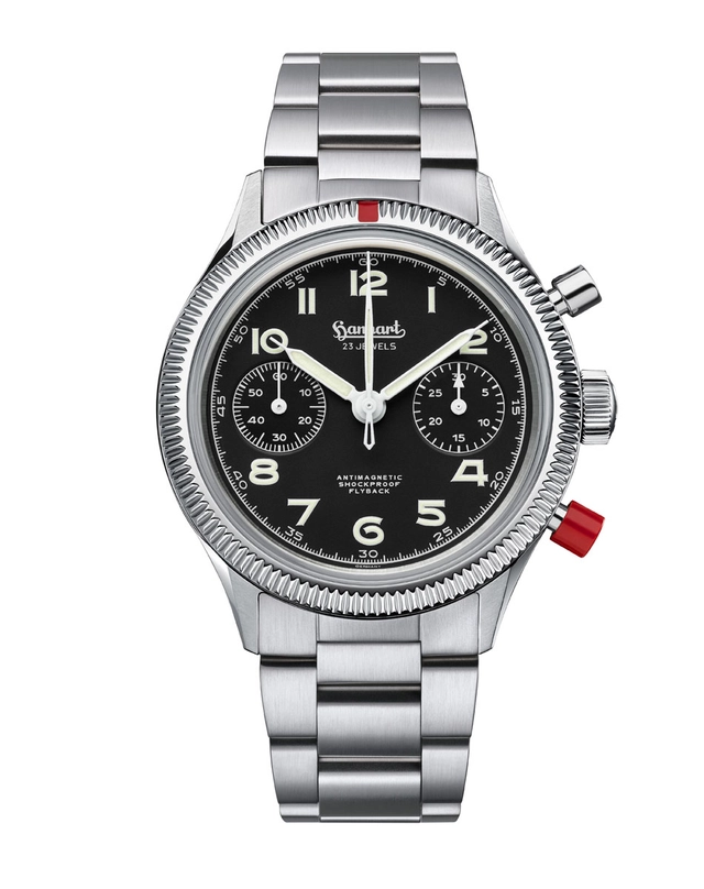 Hanhart 417 ES 39 mm Flyback mit Stahlband