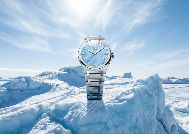 Czapek Antarctique Ice Could S, Uhr vor Eis