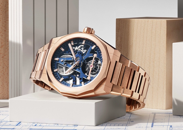 Zenith Defy Skyline Tourbillon Skeleton, Golduhr mit Tourbillon und skelettiertem Zifferblatt