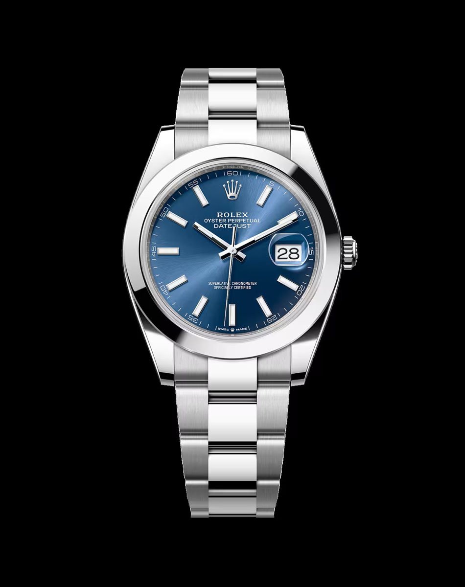 Rolex: Datejust Ref. 126300 in Edelstahl Oystersteel mit blauem Zifferblatt