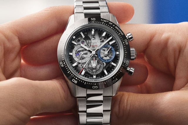Zenith: Chronomaster Sport Skeleton Metallband in der Hand