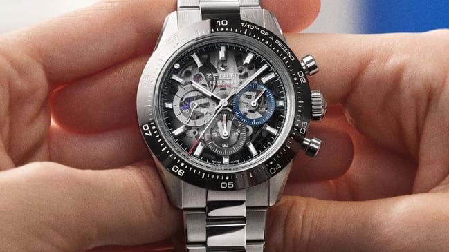 Zenith: Chronomaster Sport Skeleton Metallband in der Hand