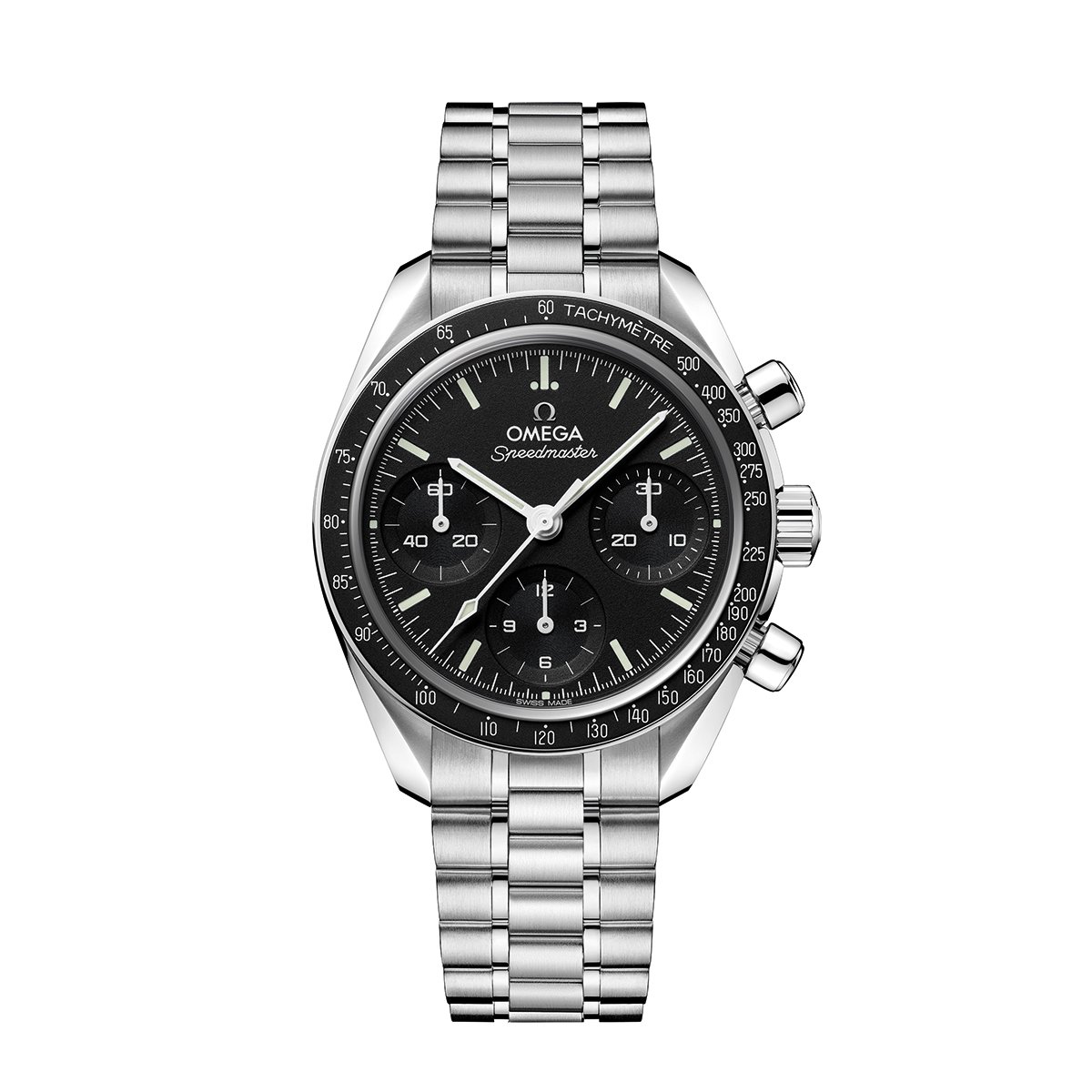 Omega Speedmaster 38 38 mm, Uh aus Stahl mit Stahlarmband, Referenz 324.30.38.50.01.002, 6.300 Euro