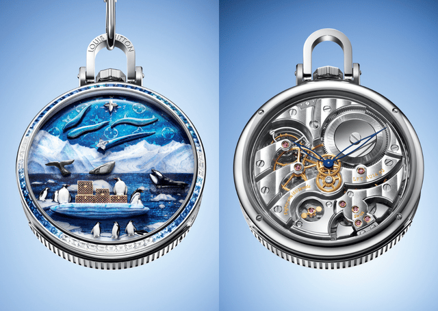 Front der Louis Vuitton Escale en Alaska Pocket Watch