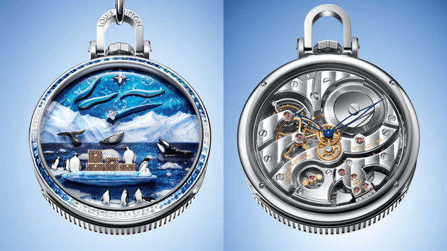 Front der Louis Vuitton Escale en Alaska Pocket Watch