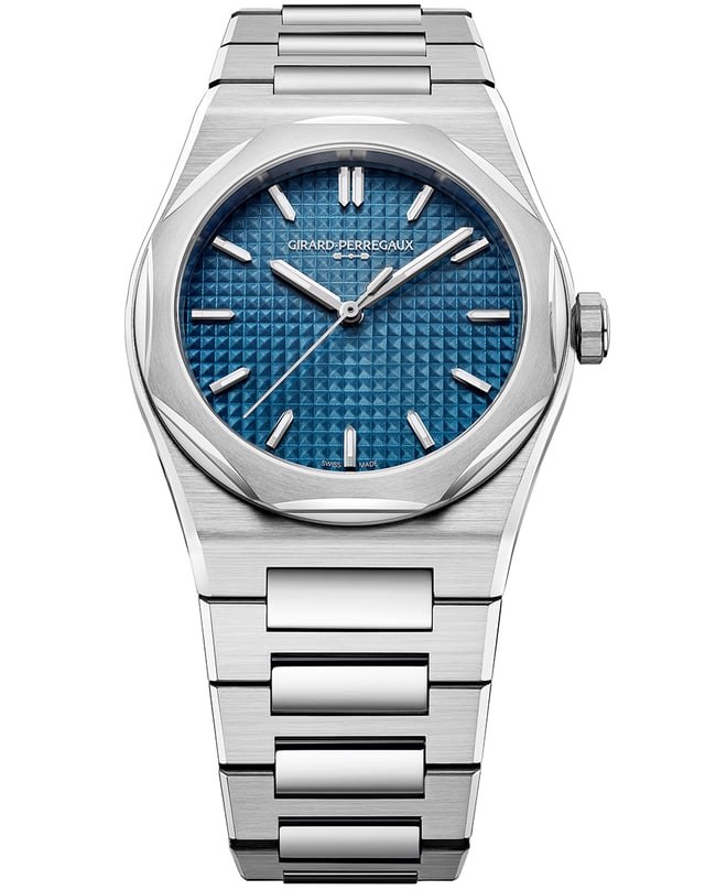 Girard-Perregaux – Laureato Fifty, Stahlsportuhr mit Manufakturkaliber und aufwendig gearbeitetem Zifferblatt
