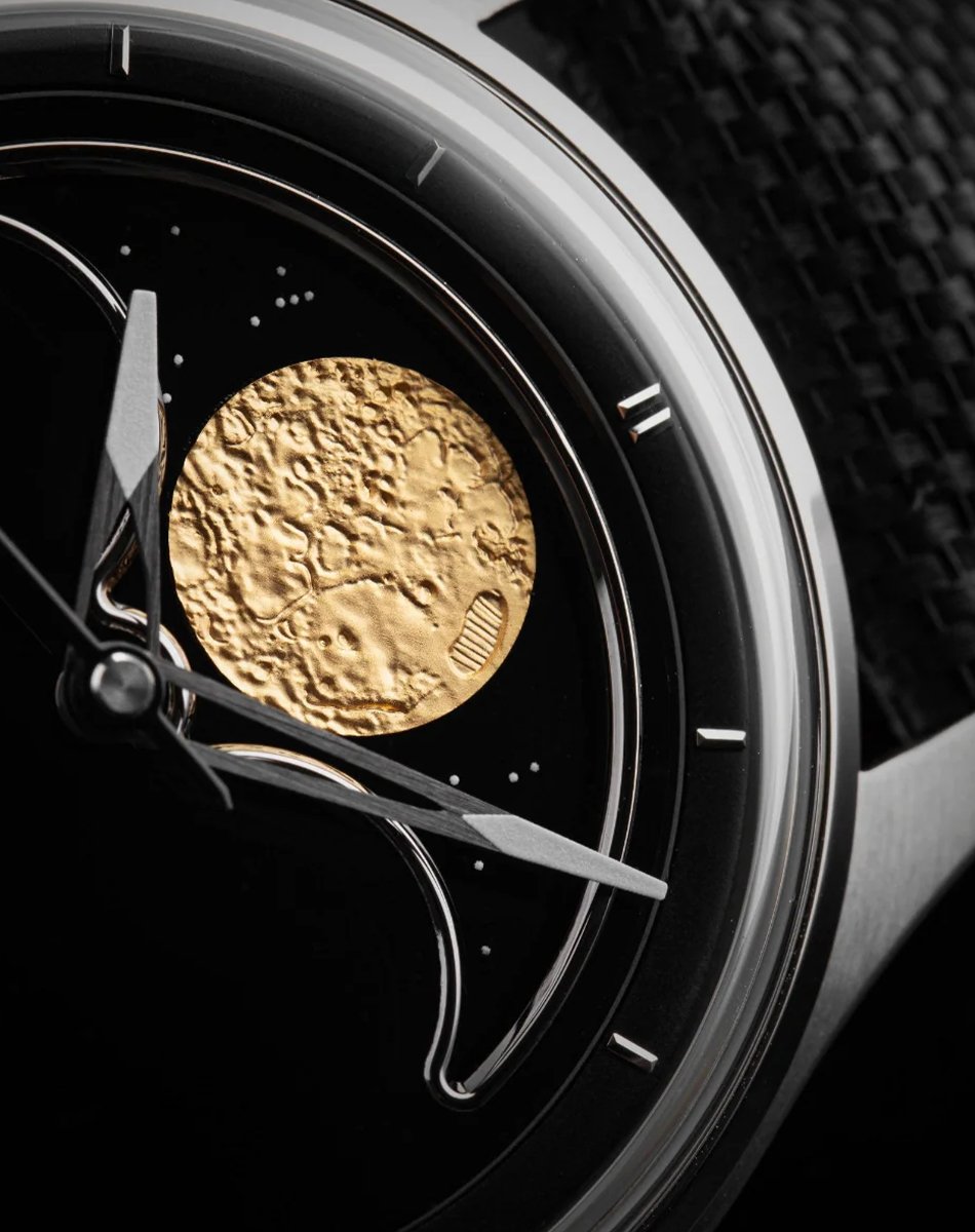 Loresum – LS04 Moon Landing 55th Limited Edition, elegante Automatikuhr mit Mondphase