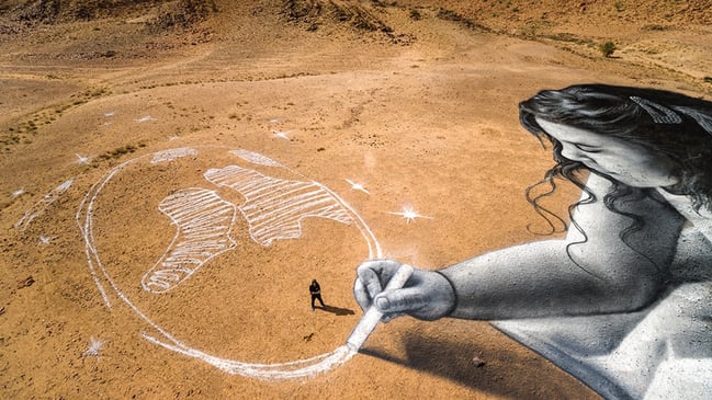 MoonSwatch: Land Art-Installationen von Saype