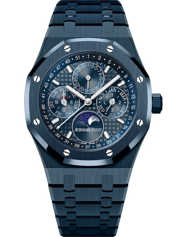 Royal Oak Perpetual Calendar Automatic, blaue Keramikuhr mit ewigem Kalender von Audemars Piguet