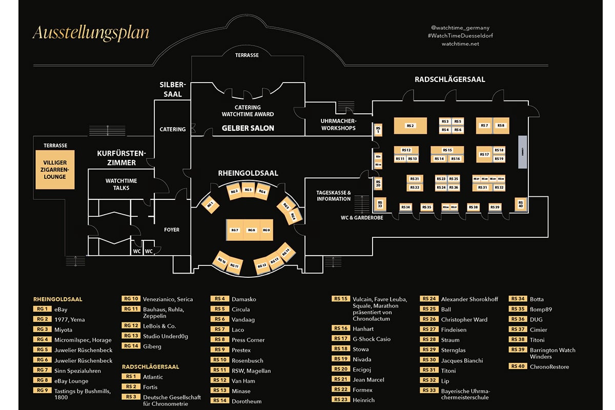 WatchTime Düsseldorf 2026 - Hallenplan