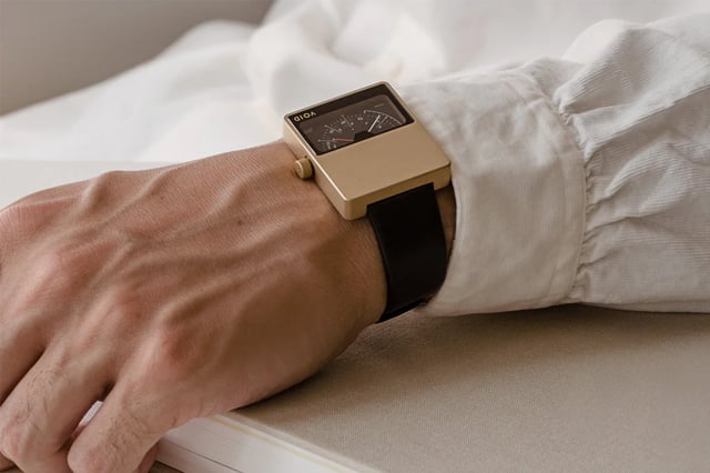 Void Watches – V02MKII, ausgefallene Uhr aus Edelstahl mit besonderer Zeitanzeige