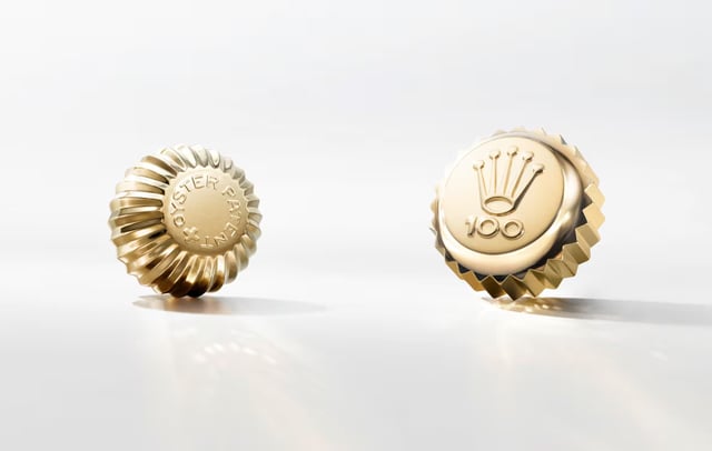 Zwei Kronen, Drücker der Rolex oyster