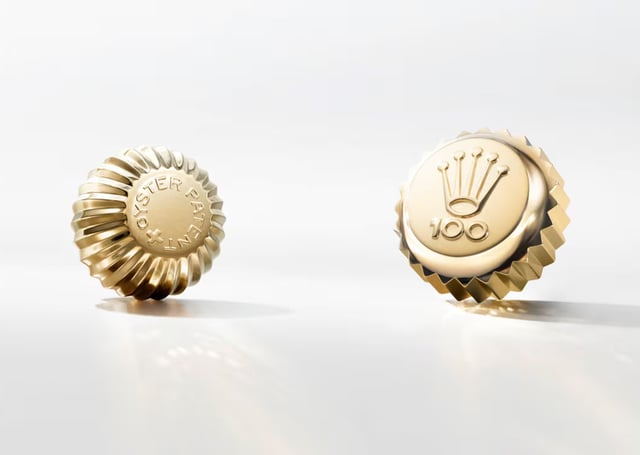 Zwei Kronen, Drücker der Rolex oyster