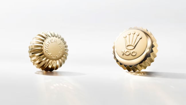 Zwei Kronen, Drücker der Rolex oyster