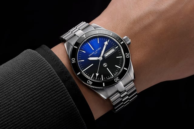Favre Leuba: Deep Raider Day Date Blue Wristshot