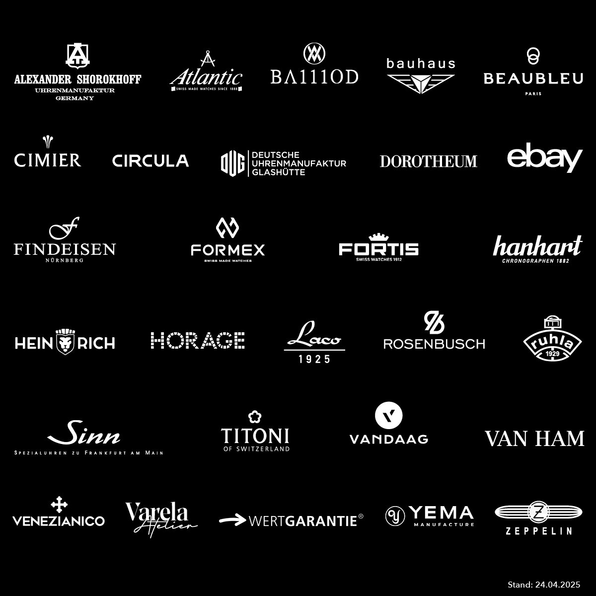 WatchTime Düsseldorf, ausstellende Marken