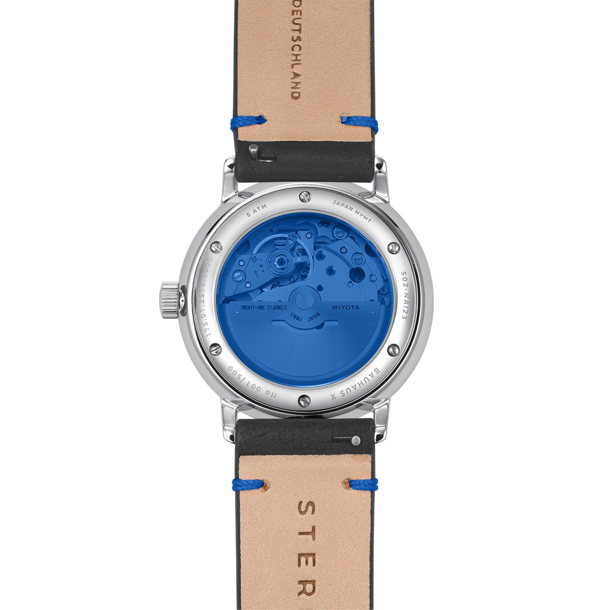 Sternglas: Naos Automatik Edition Bauhaus X blau Boden